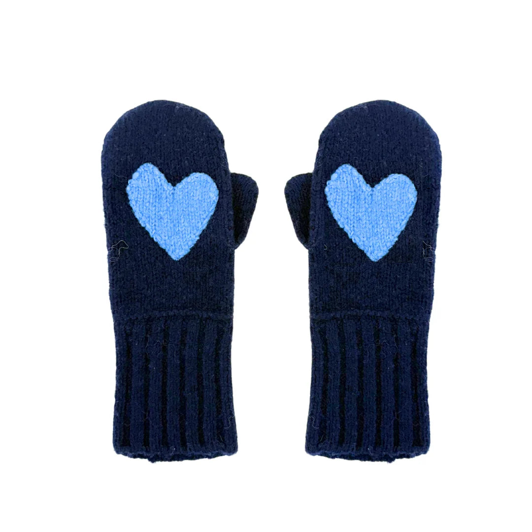 KR Patch Mittens Indigo Blue