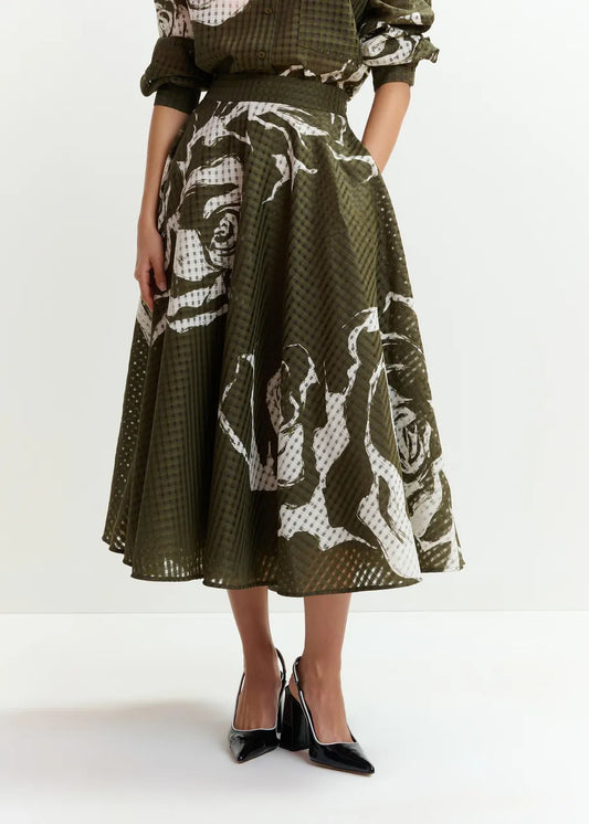 Jango Khaki Maxi Skirt