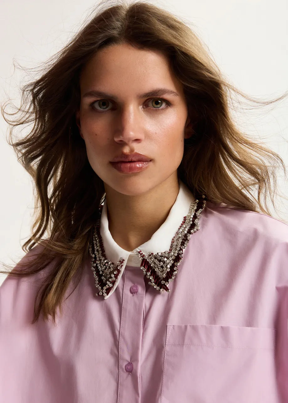 Janky Beaded Collar Shirt