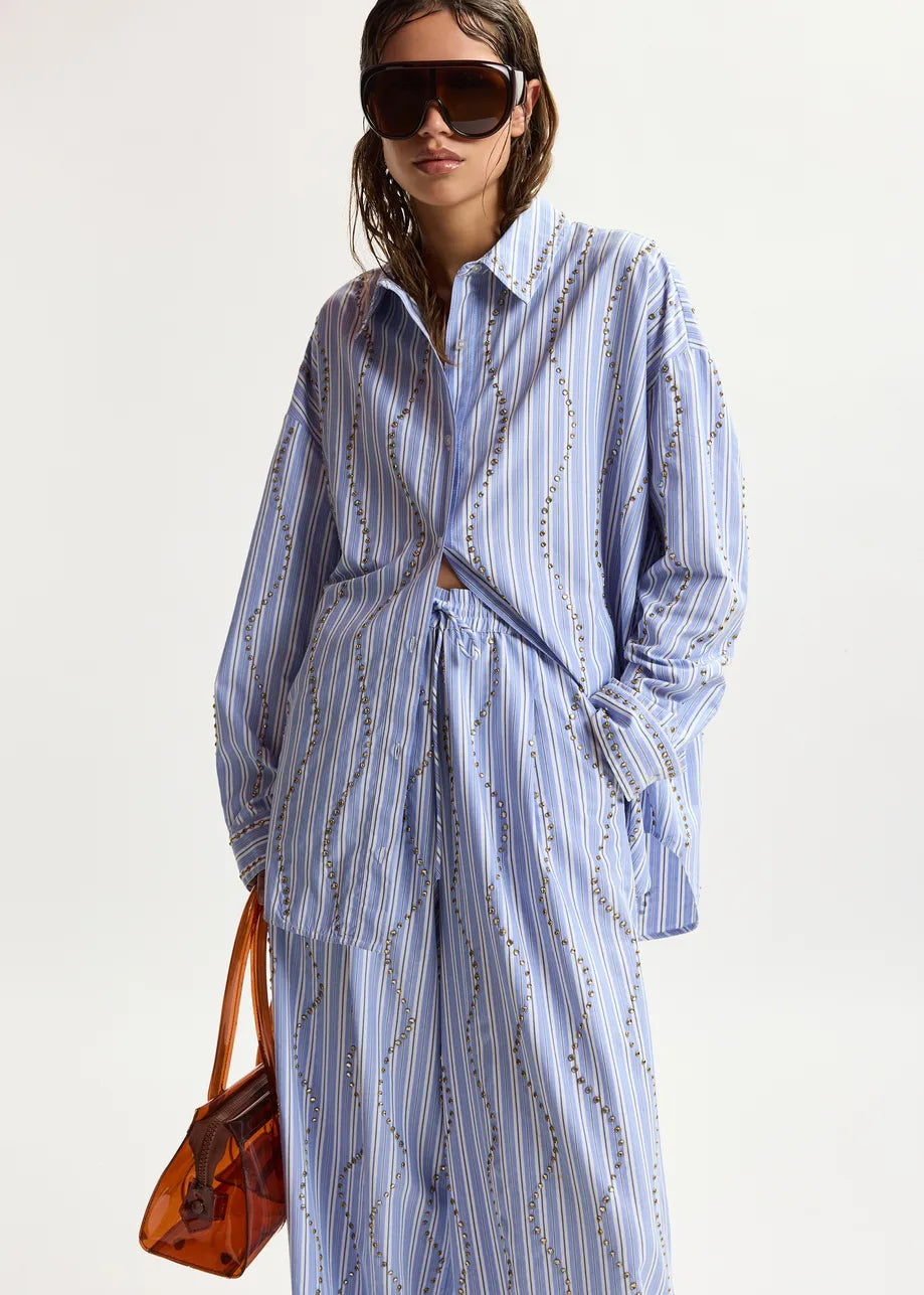 Jehlani Studded Oversize Shirt
