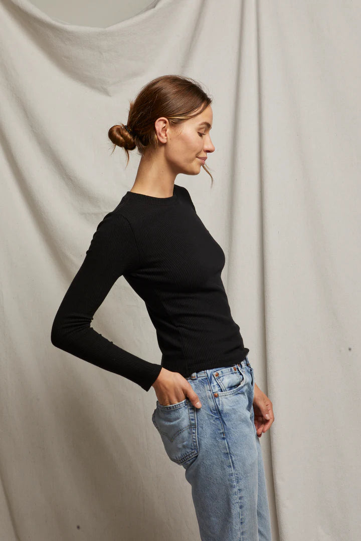 Jolie Black Rib Sweater