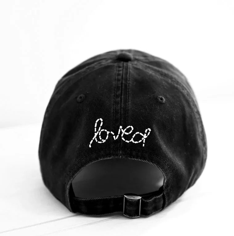 KR Baseball Hat Heart Patch Black