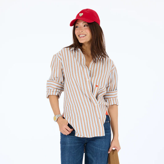 Jack Blue Brown Stripe Flannel Shirt