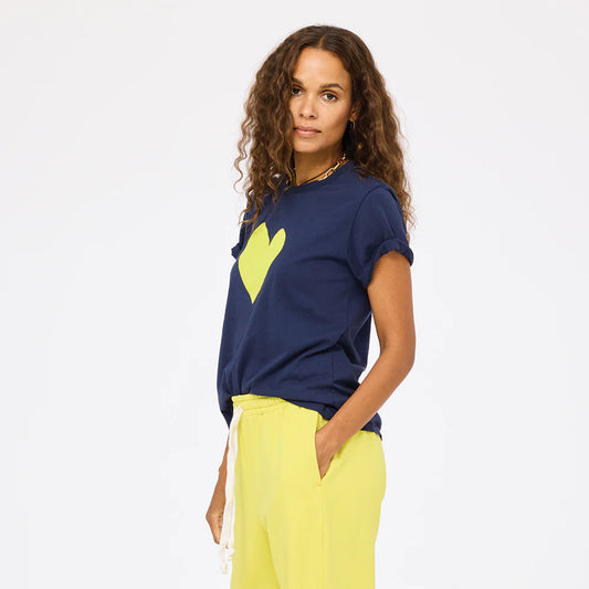 Suke Imperfect Heart Tee Navy/Cactus