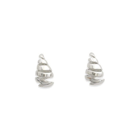 Silver Swirl Teardrop Earring