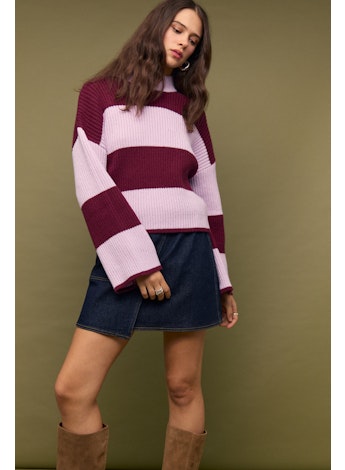 Freja Stripe Violet/Wine