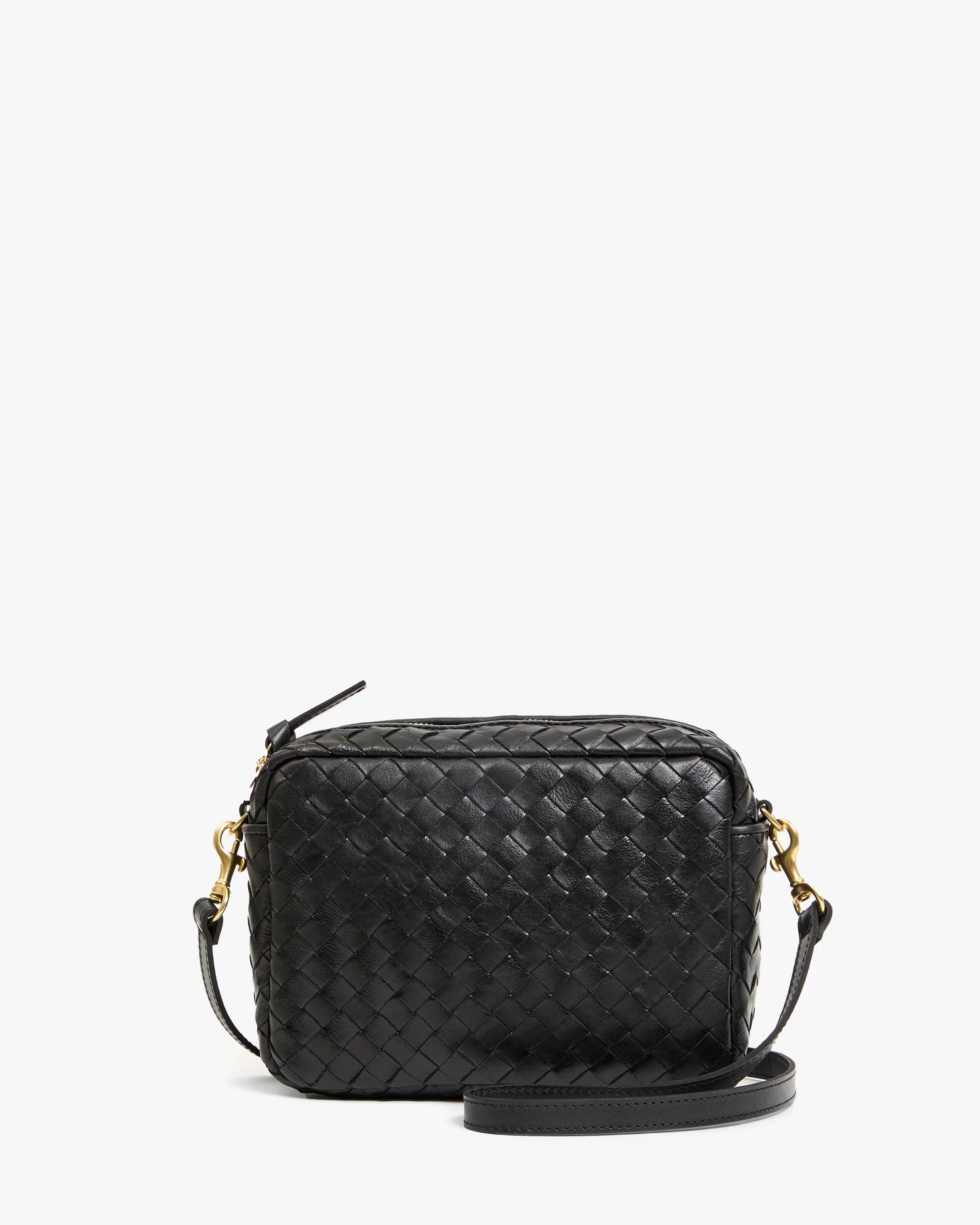 Midi Sac Black Diagonal Woven