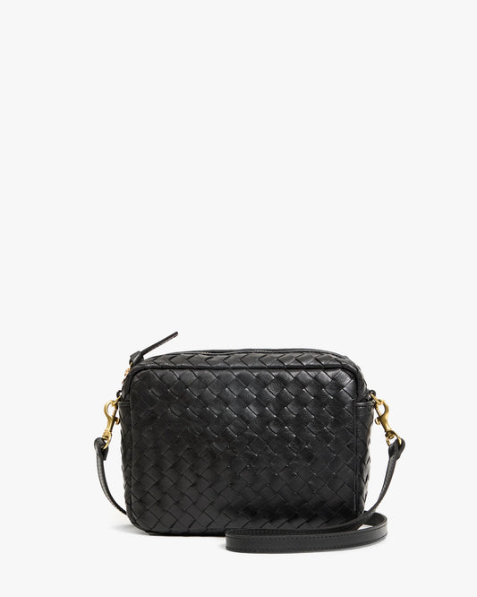 Midi Sac Black Diagonal Woven