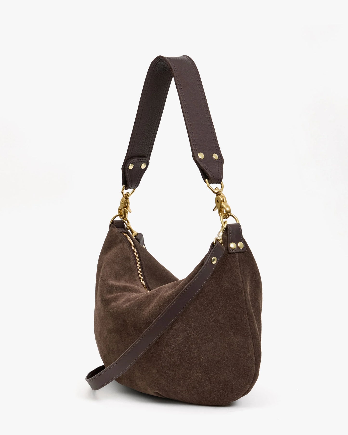 Moyen Messenger Chocolate Suede