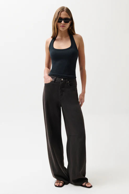 Sydney High Rise Linen Bowed Wide Leg