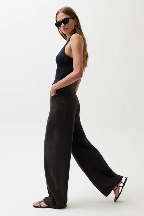 Sydney High Rise Linen Bowed Wide Leg