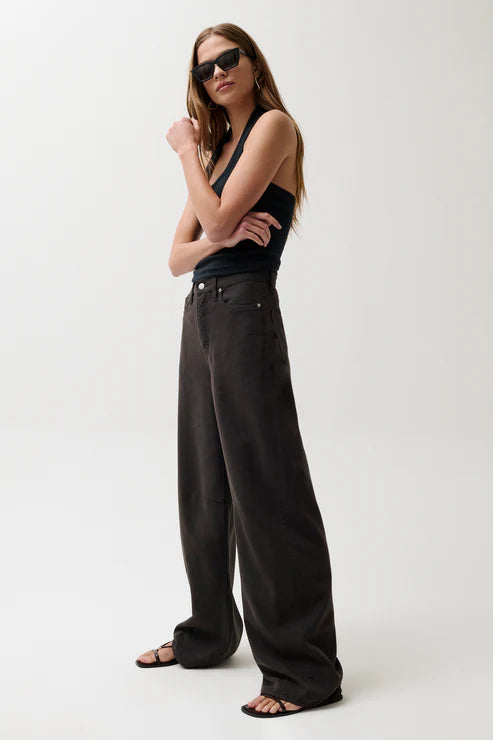 Sydney High Rise Linen Bowed Wide Leg