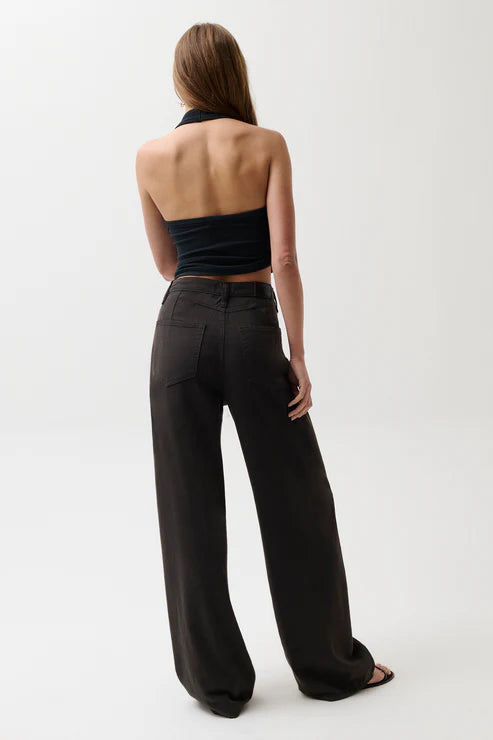 Sydney High Rise Linen Bowed Wide Leg