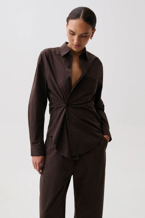 Mila Button Down Wrap Top