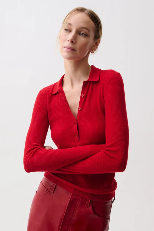 Elise Featherweight Polo Henley