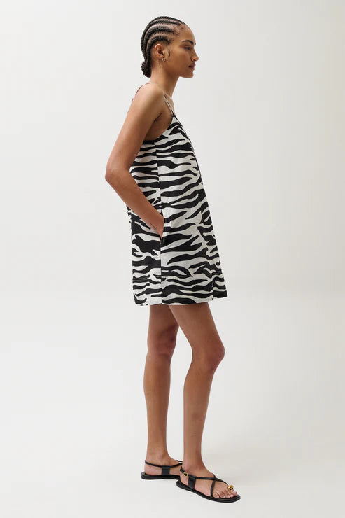 Misa Silk Blend Mini Dress