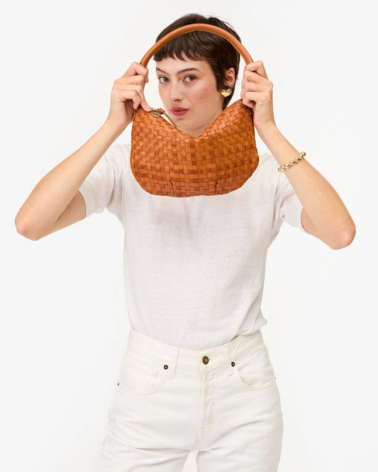 Petit Moyen Natural Woven Checker