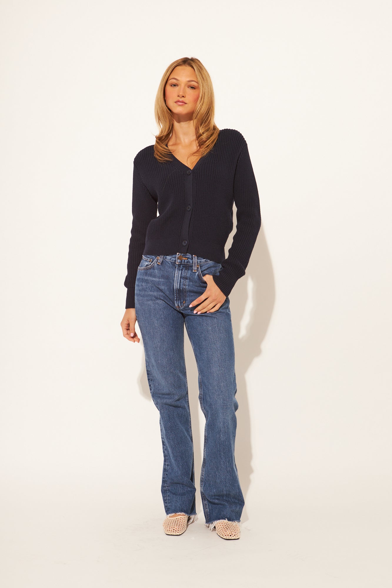 River Navy Cardigan