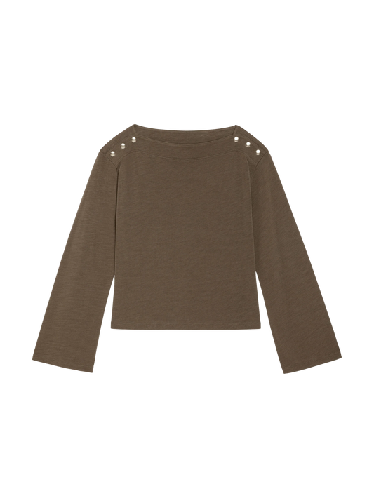 Rochelle Boatneck Tee Espresso