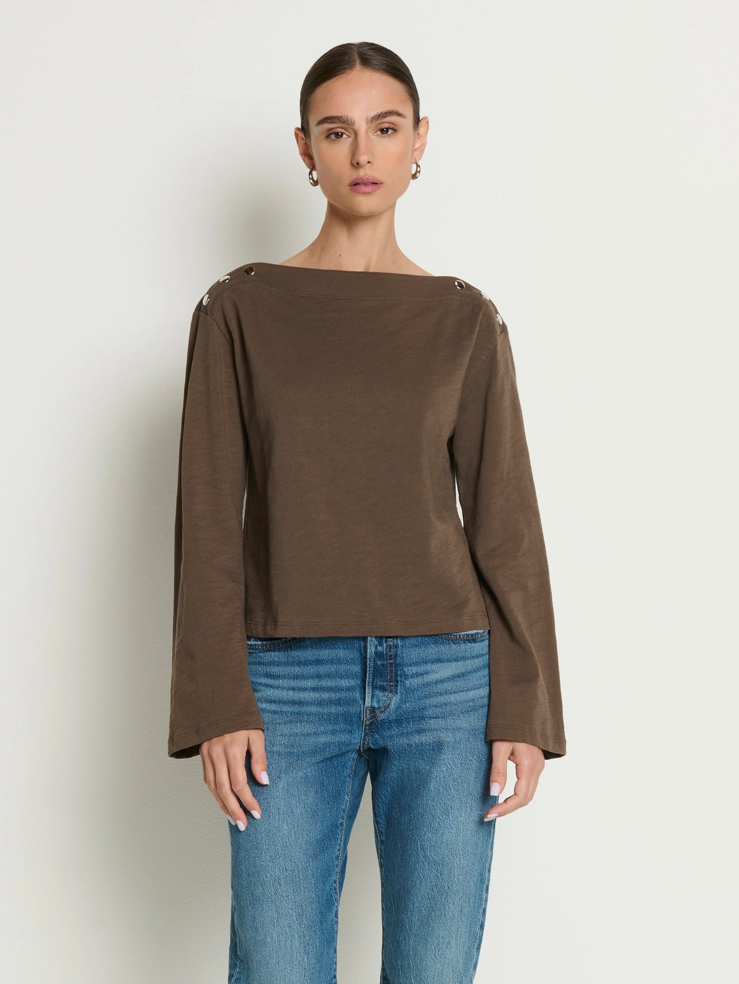 Rochelle Boatneck Tee Espresso