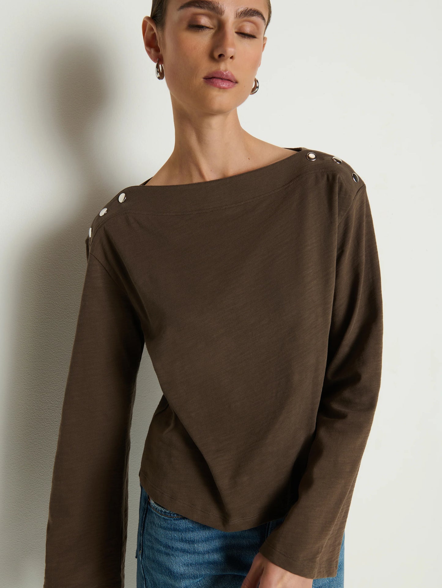 Rochelle Boatneck Tee Espresso