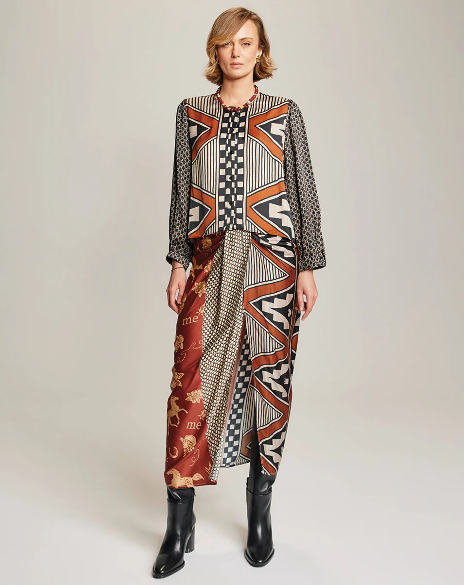 Luna Tie Front Skirt