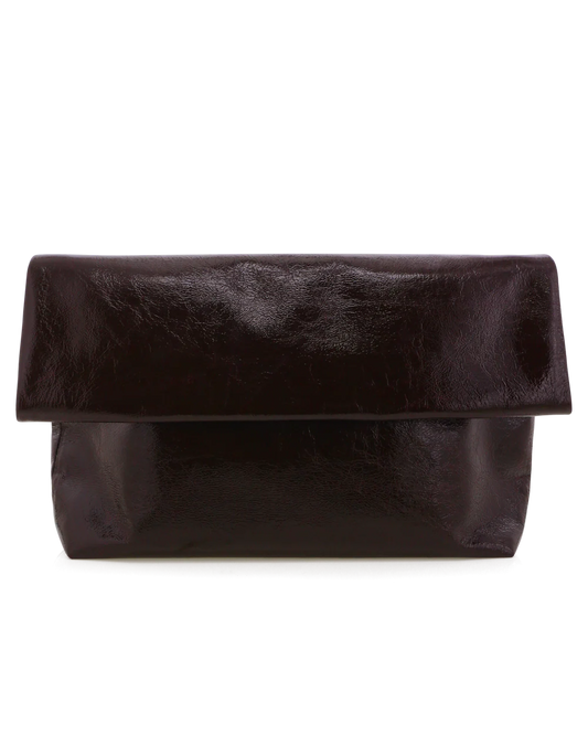 Rylee Clutch Bag Merlot Crinkle Patent