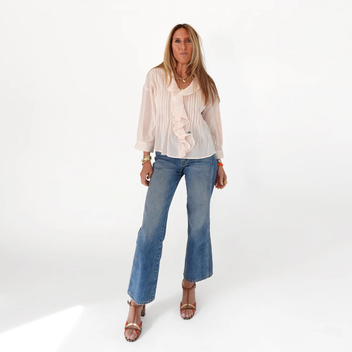 Rosen Cotton Blouse Pink