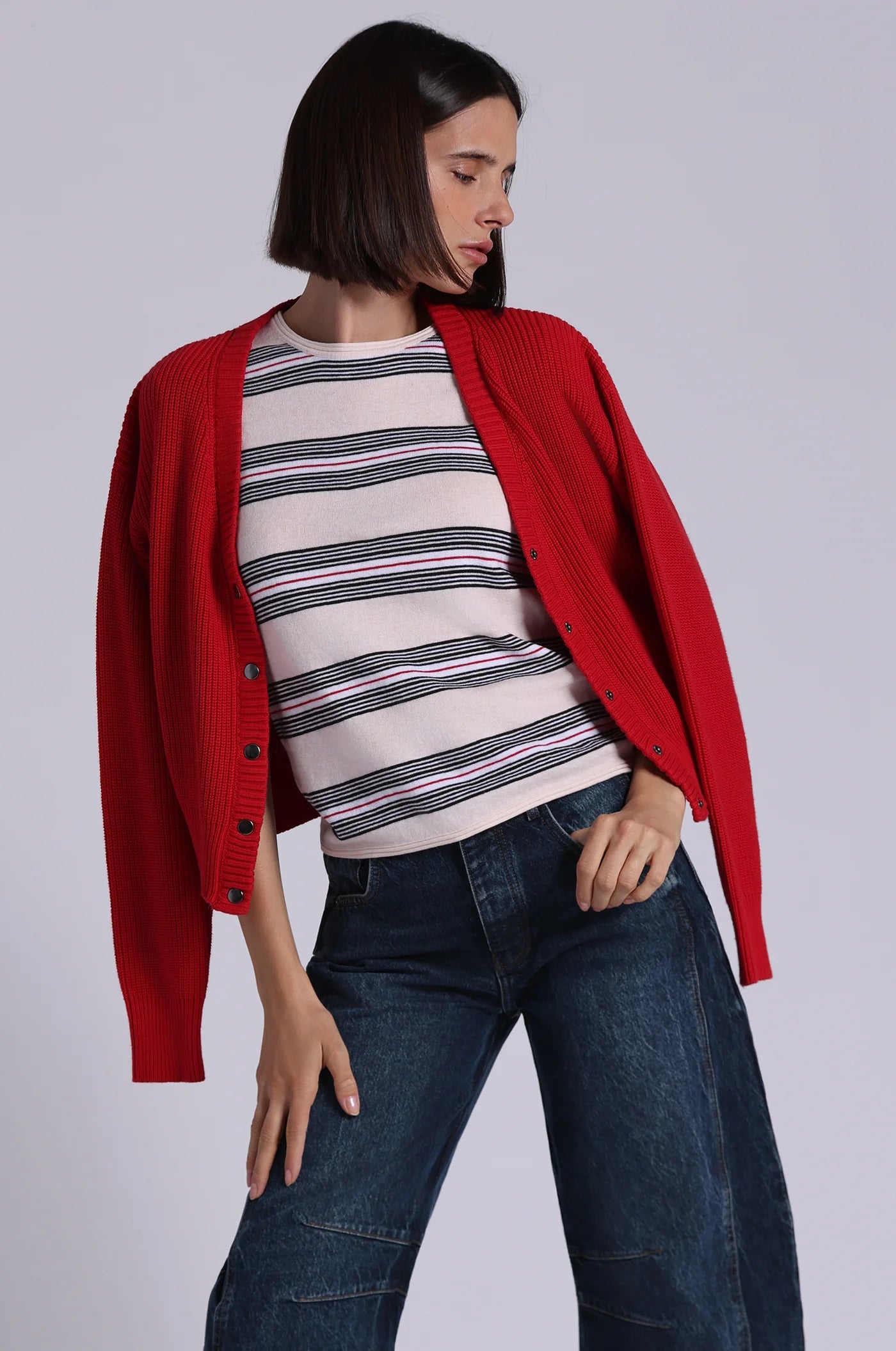 Cotton Shaker Crop Cardi