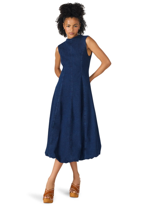 Talasyn Bubble Hem Denim Dress