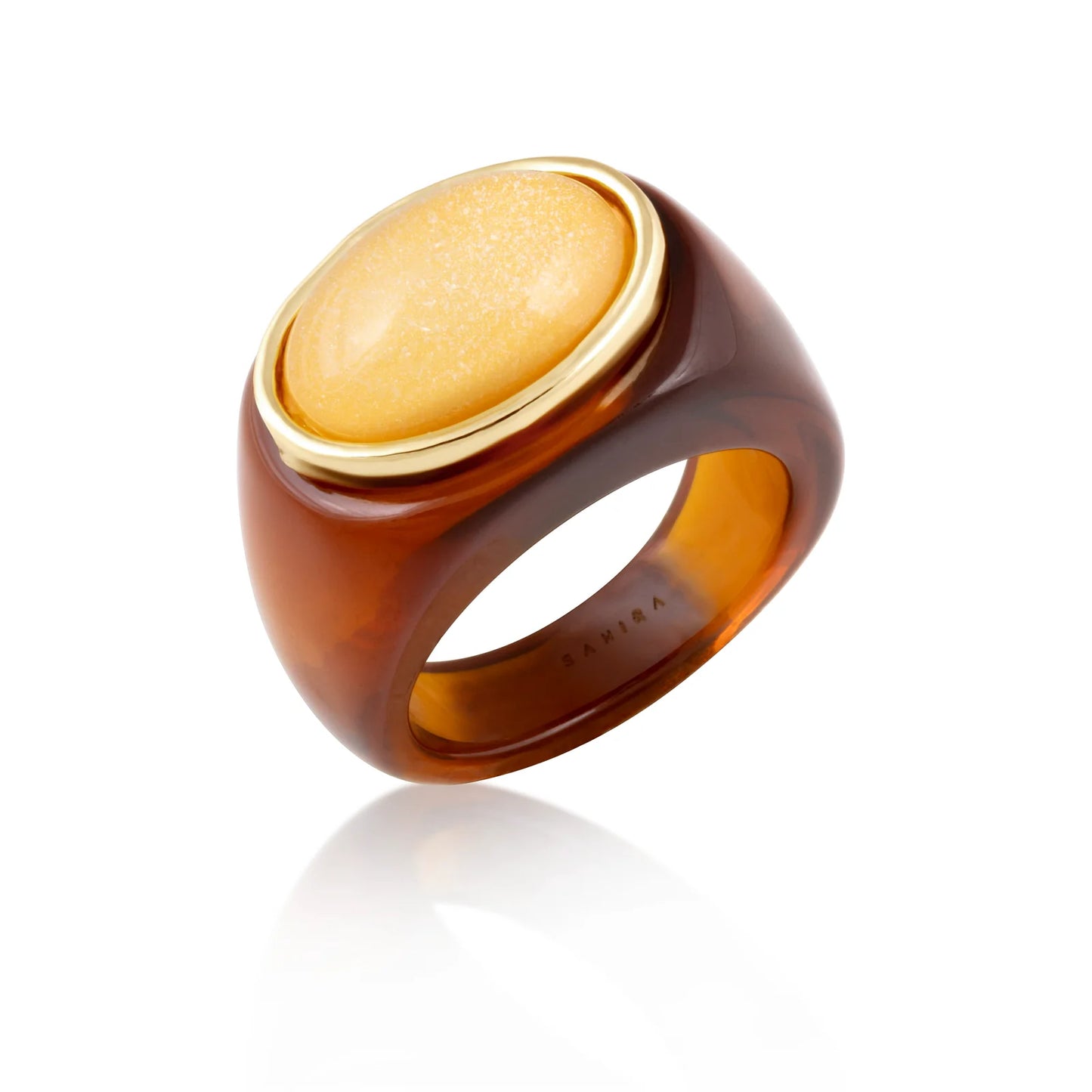 Katy Acrylic Ring Brown