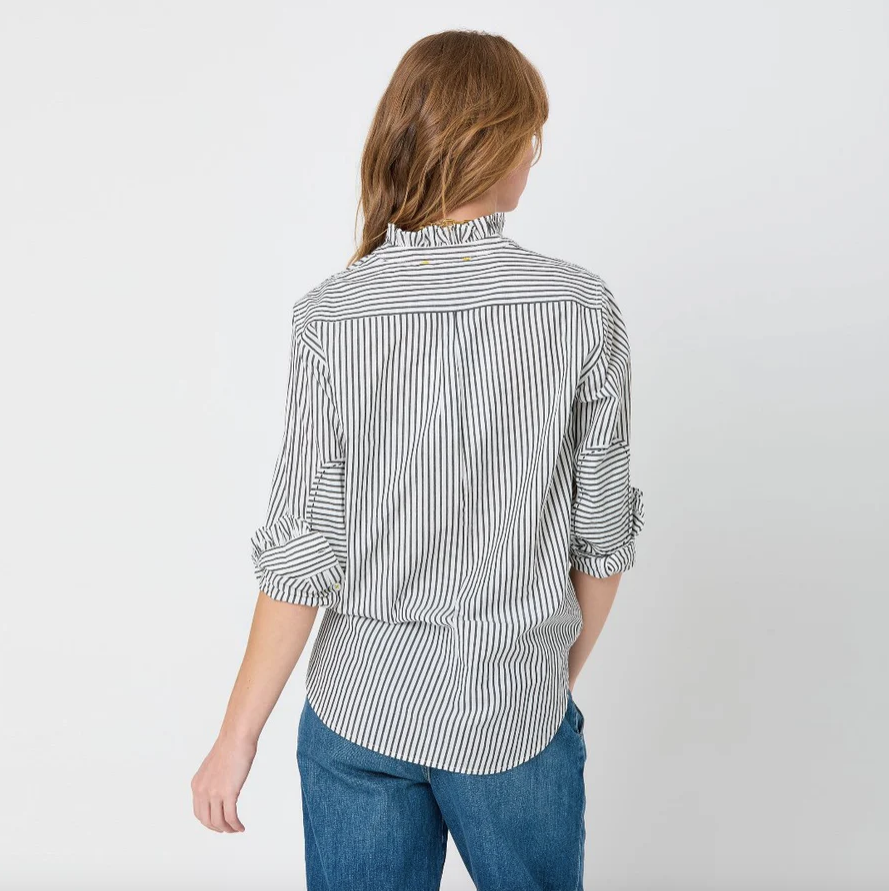 Mia Stripe Ruffle Shirt