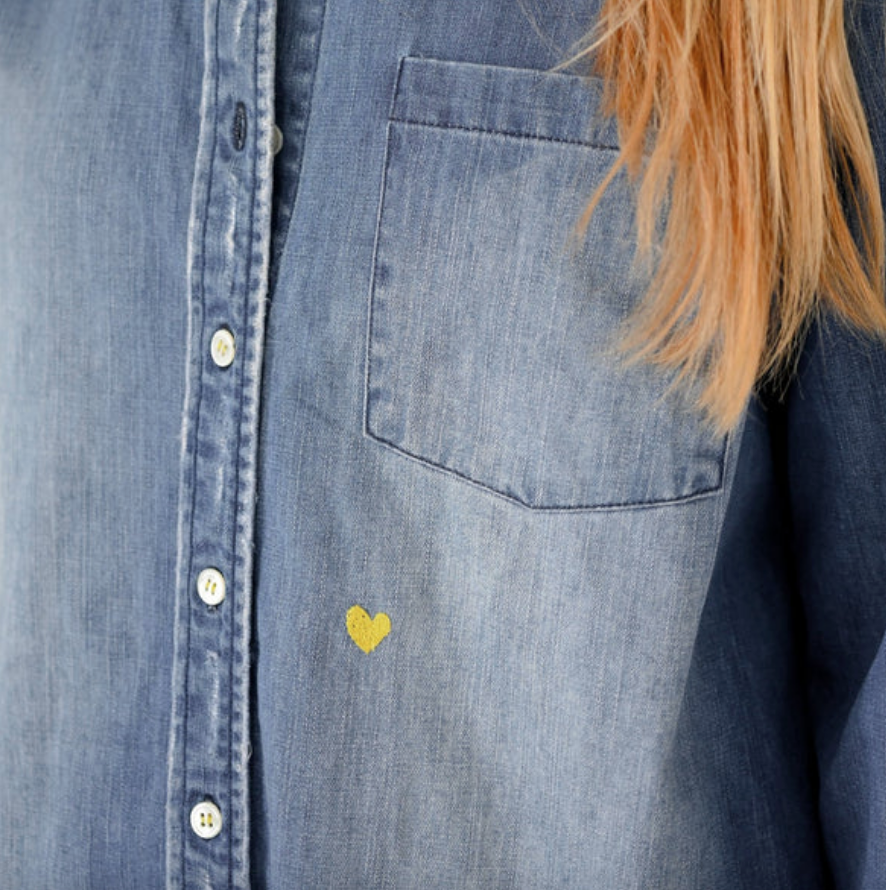 True Denim Yellow Heart