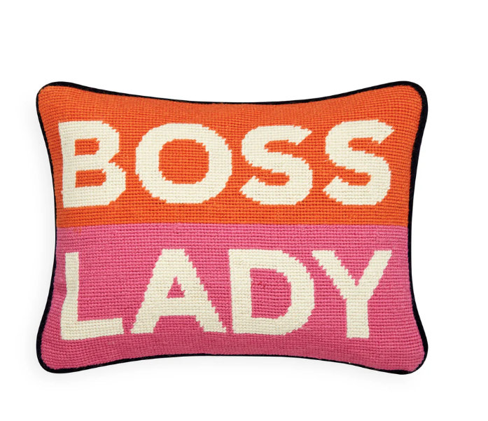 Boss Lady Needlepoint Pillow