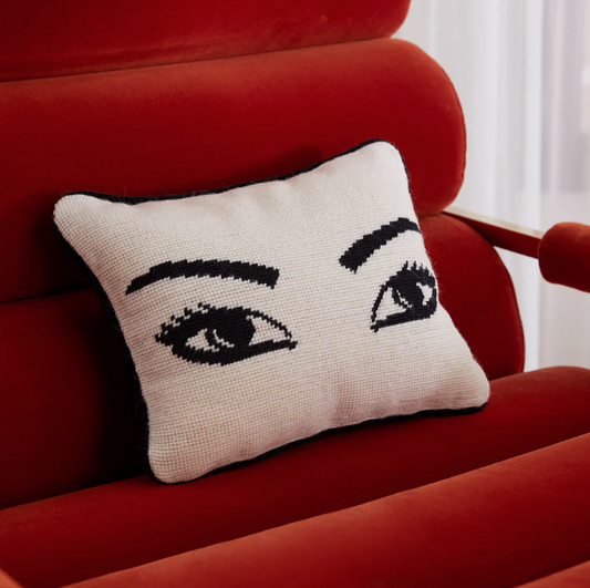 Eyes Needlepoint Pillow