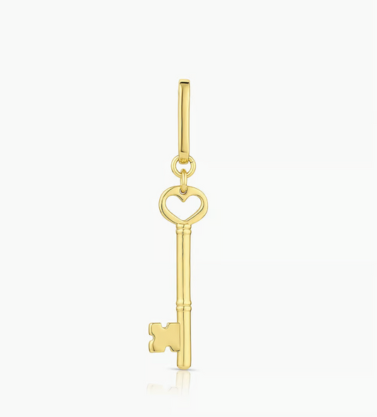 Heart Key Charm