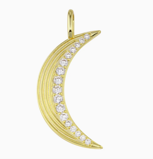 Fluted Moon Charm