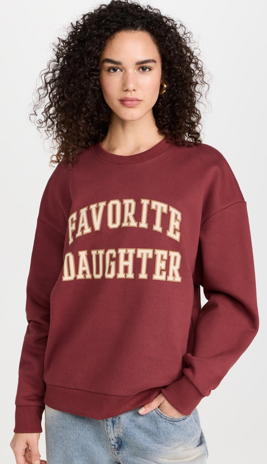 Favorite Daughter Collegiate Sweatshirt Wine