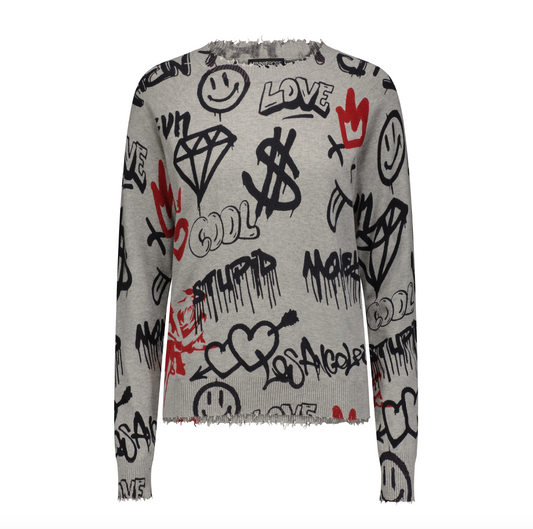 Graffiti Print Crewneck