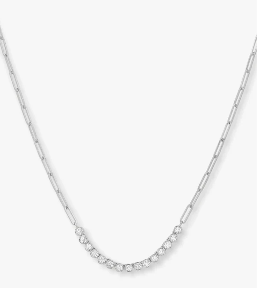 Silver Baroness Samantha Tennis Necklace