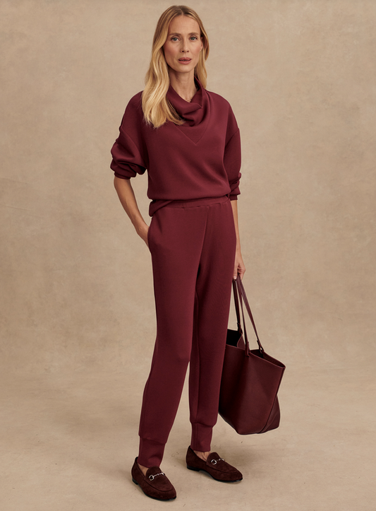 Slim Cuff Pant New Maroon 27.5 inch