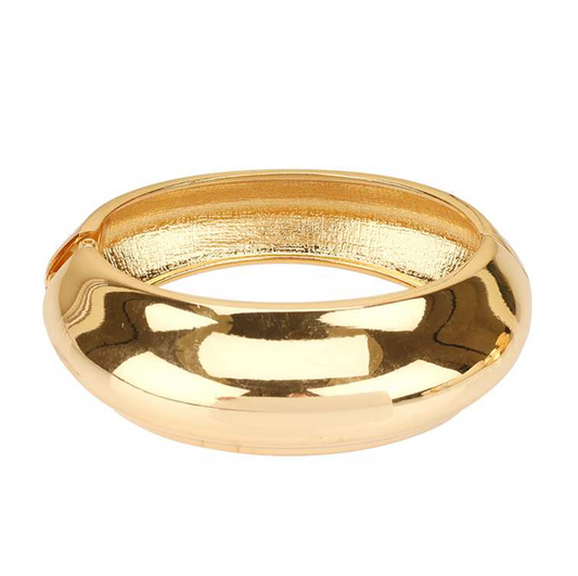 Gold Domed Hinge Bracelet