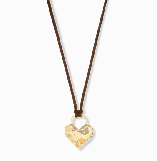 Harper Heart + Suede Necklace