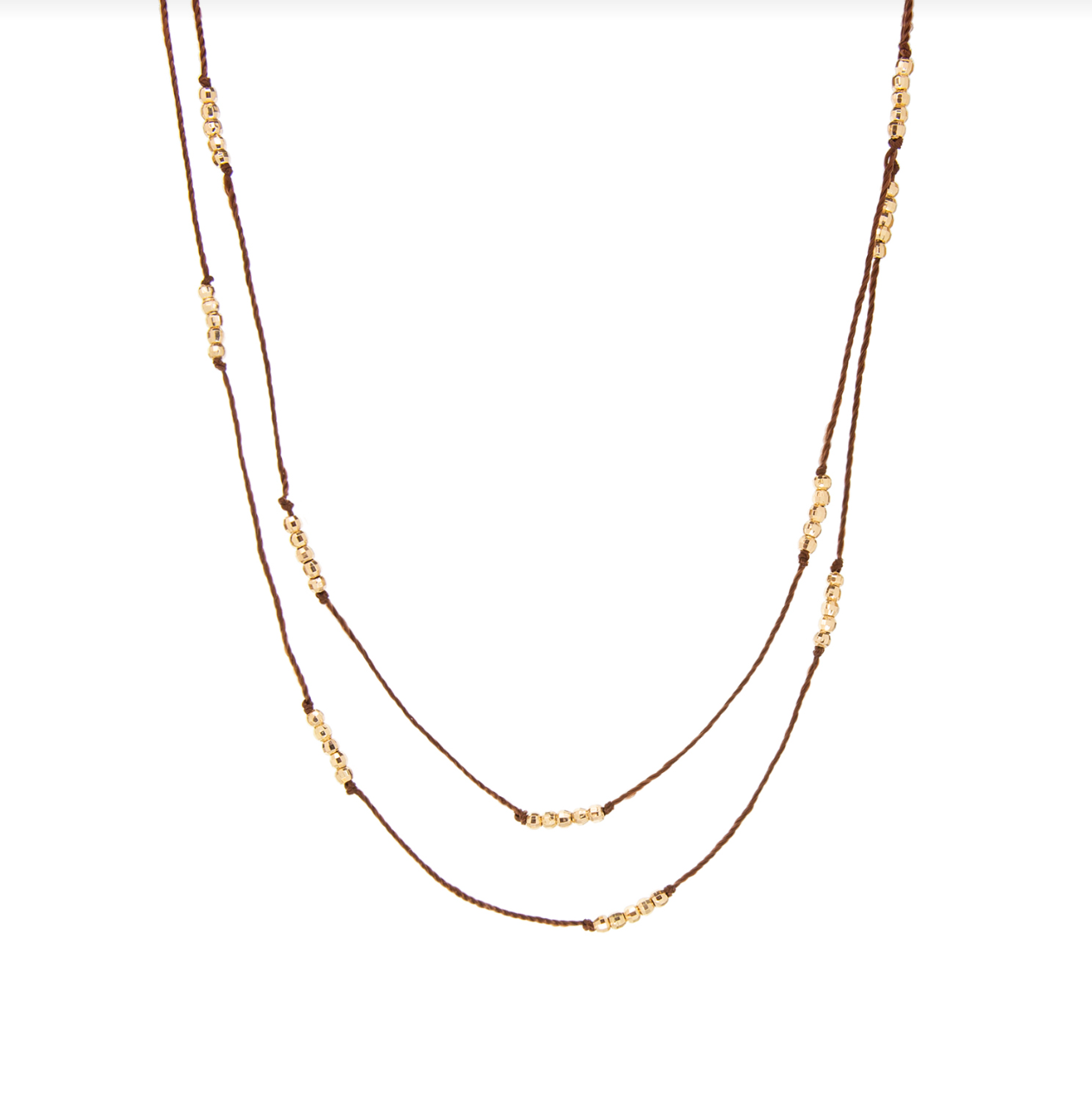 Beaded String Layered Necklace