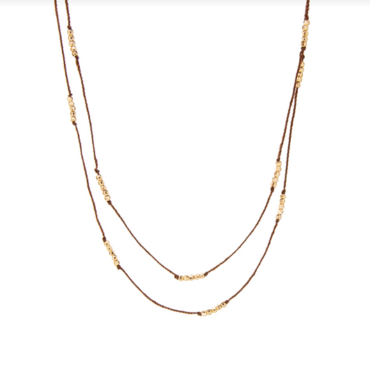 Beaded String Layered Necklace