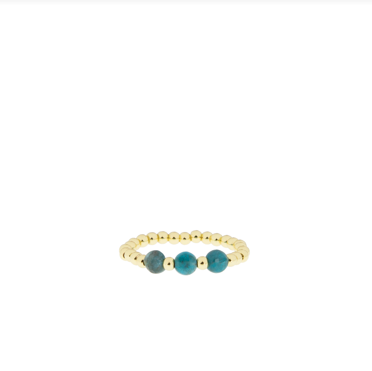Gold & Turquoise Stretch Ring