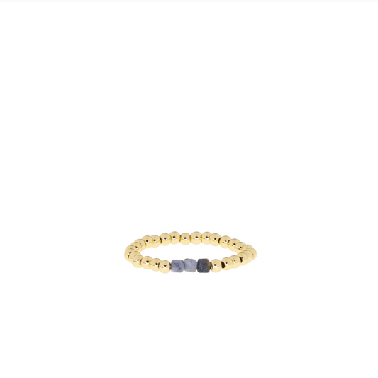 Gold & Lapis Stretch Ring
