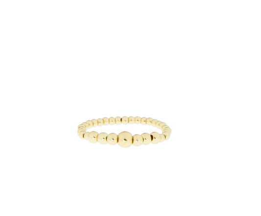 Gold Ball Stretch Ring