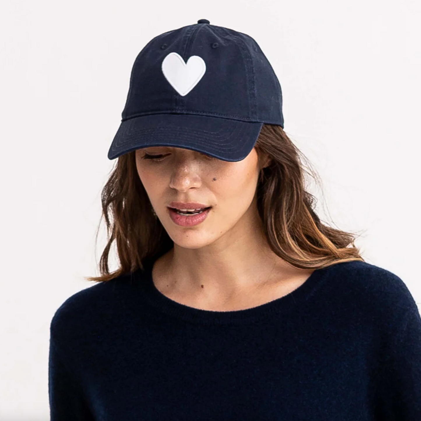 KR Baseball Hat Heart Patch Navy
