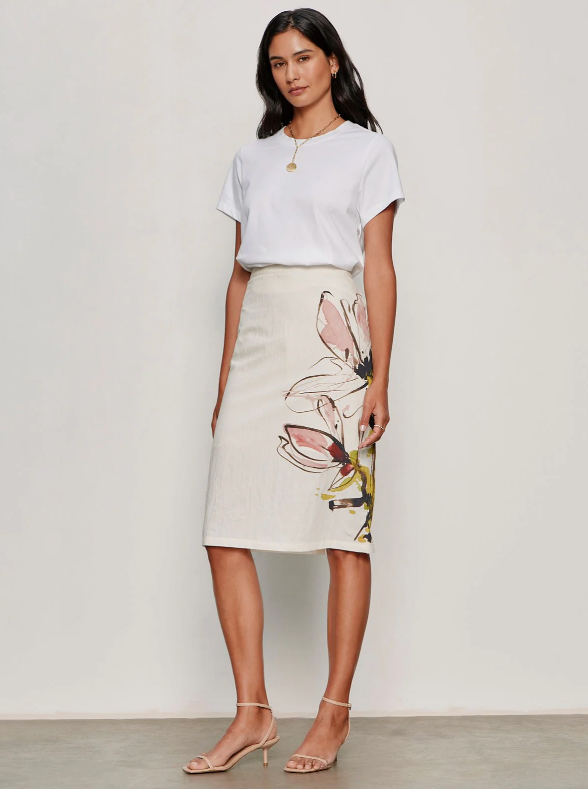 Spring Fleur Pencil Skirt Fleur